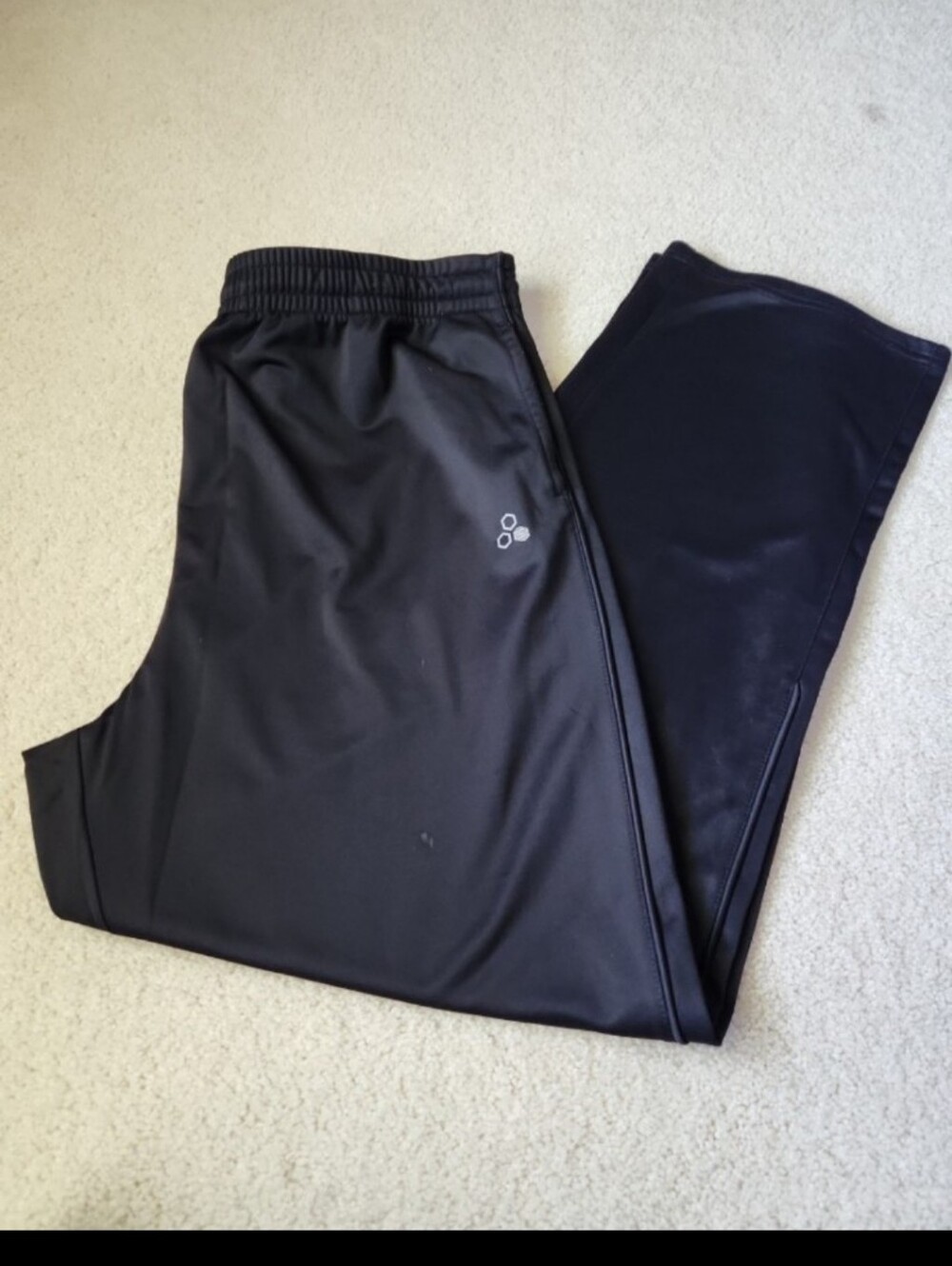 Tek Gear Black Mens Trackpants With Pockets & Drawstring